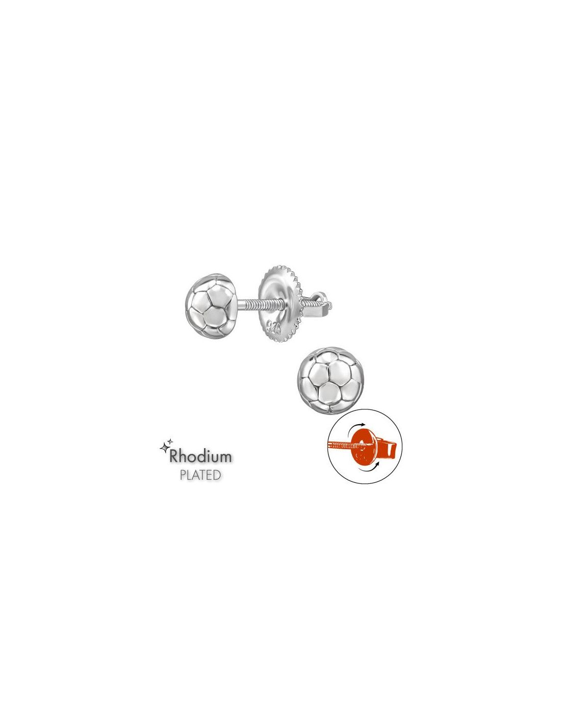 Aros para niñas Football - 5 mm x 3 mm