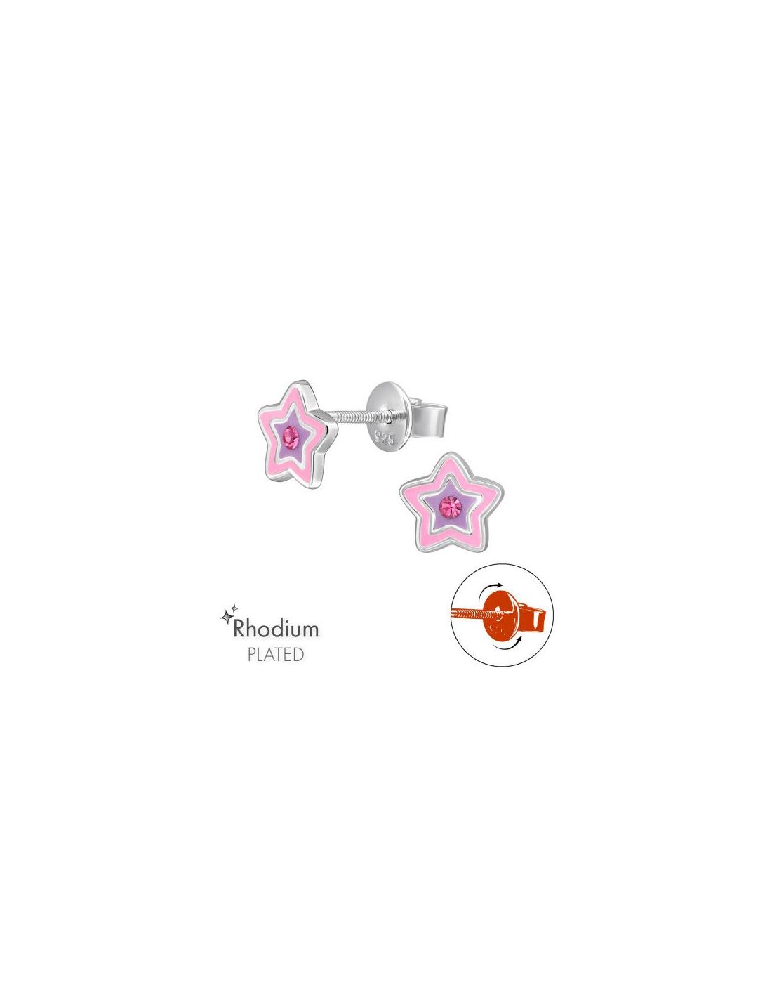 Aros para niñas Star - 7 mm x 7 mm