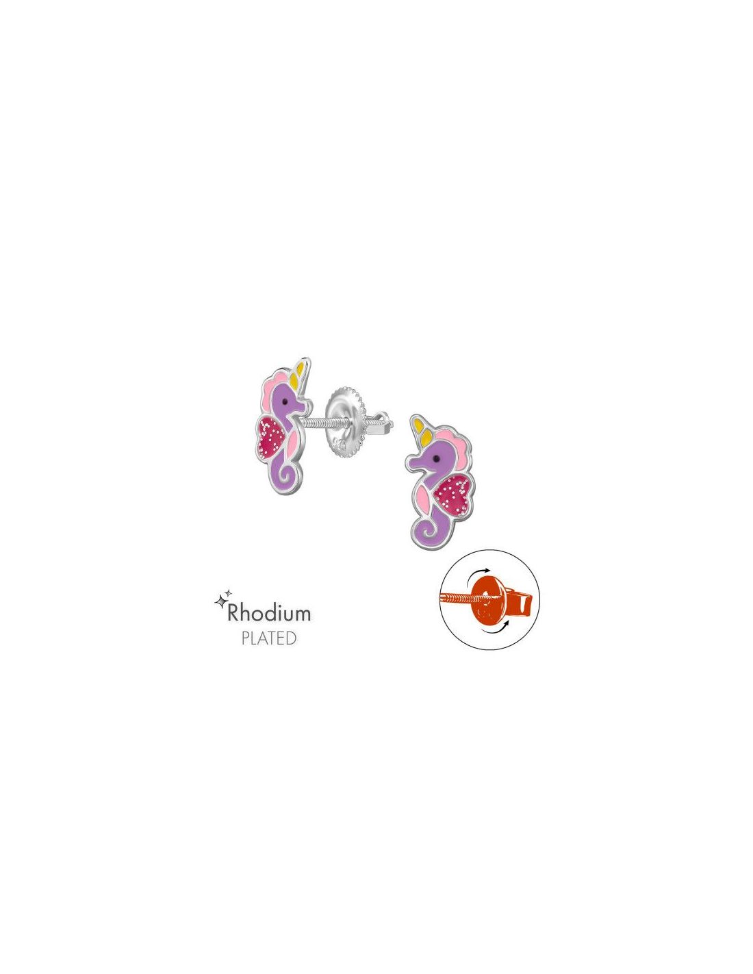Aros para niñas Seahorse - 5 mm x 10 mm