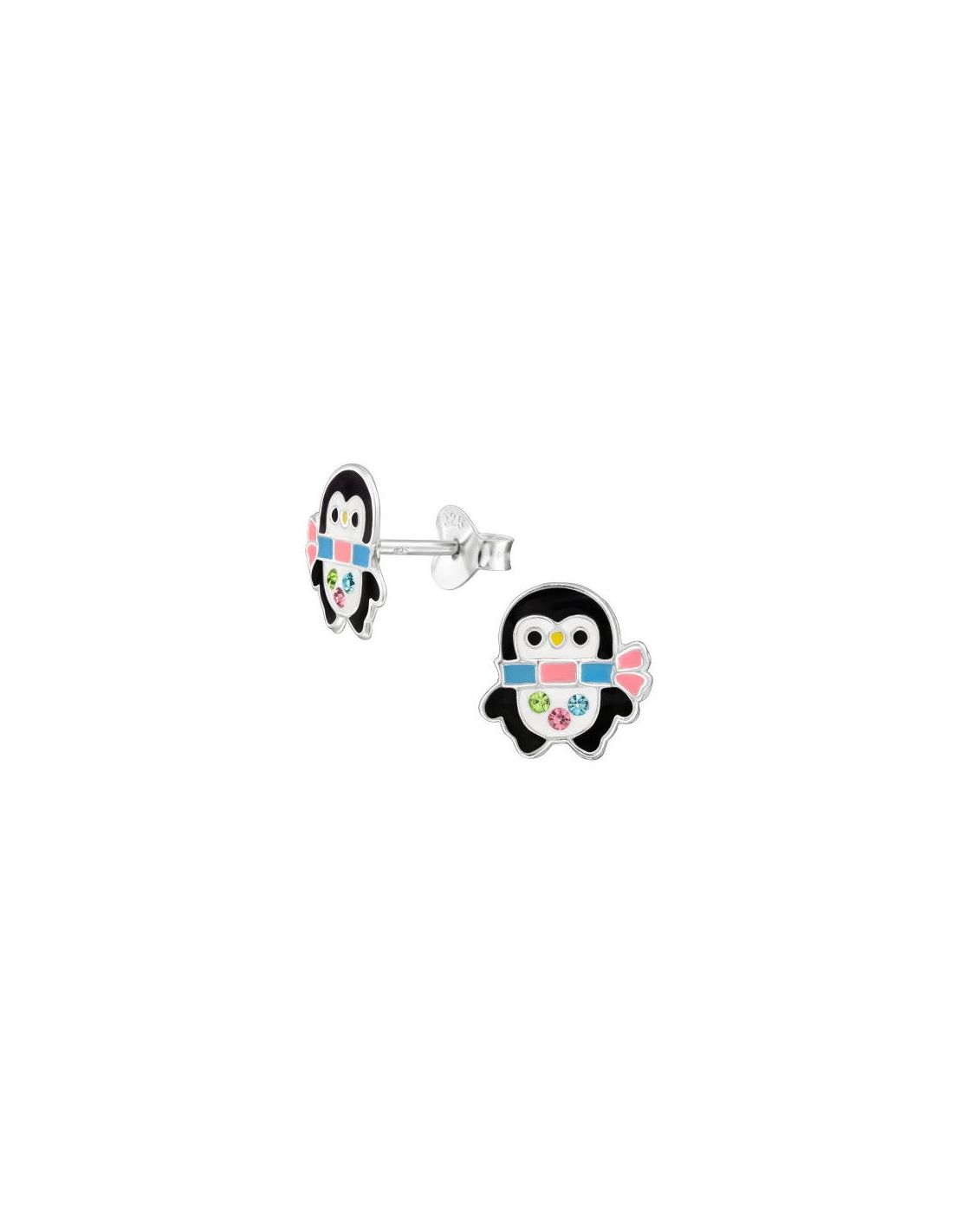 Aros para niñas Penguin With Colorful...