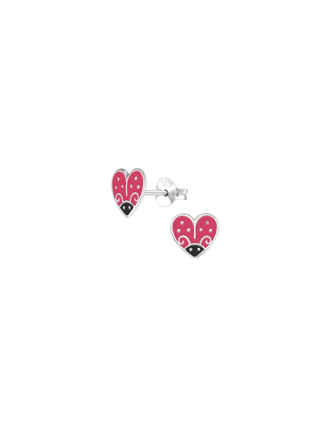 Aros para niñas 8Mm Ladybug Heart - 8...