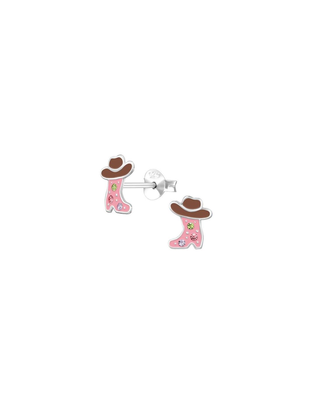 Aros para niñas Cowboy Boots - 7 mm x...