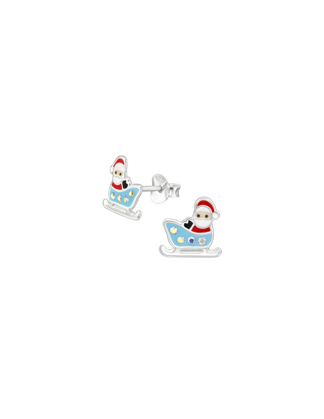 Aros para niñas Santa Claus On Sleigh...