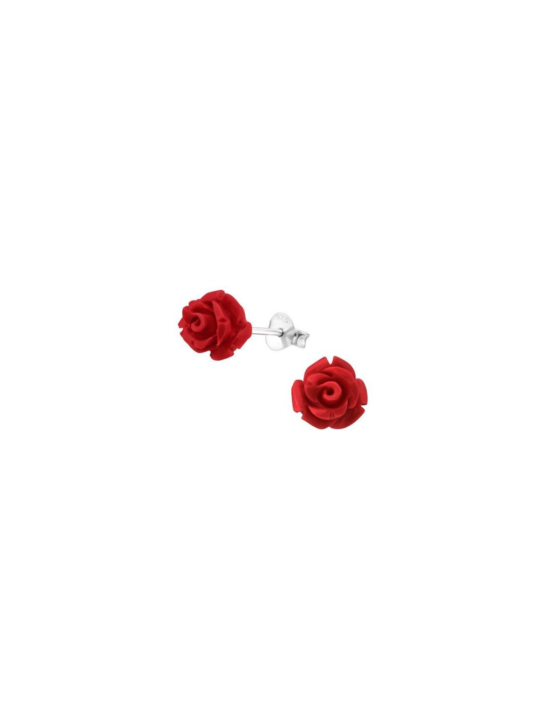 Aros para niñas Rose Red 8 mm x 8 mm