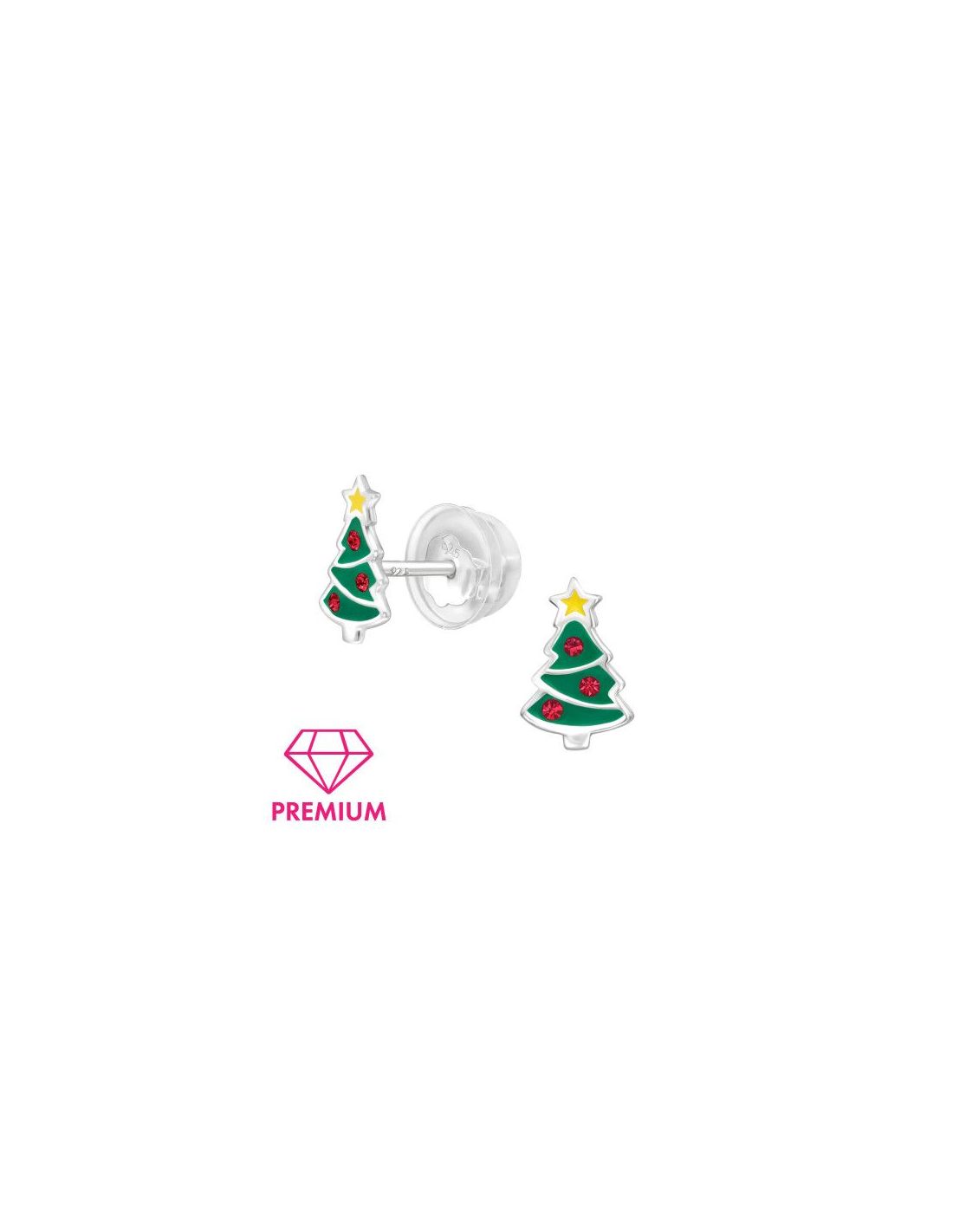 Aros para niñas Christmas Tree Red...