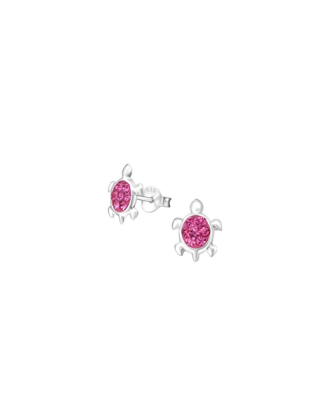 Aros para niñas Turtle Rose 9 mm x 11 mm