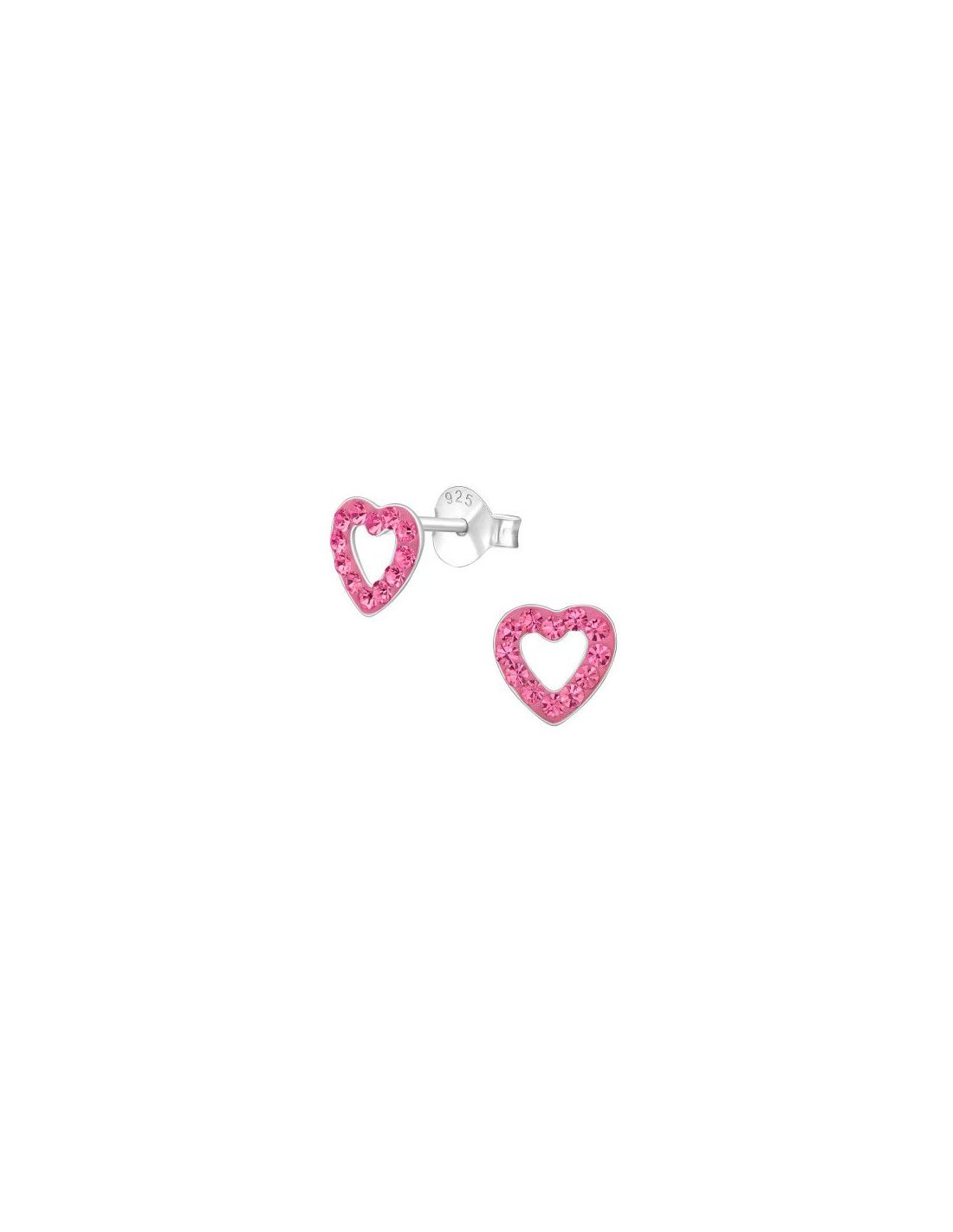 Aros para niñas Heart Rose 6 mm x 6 mm