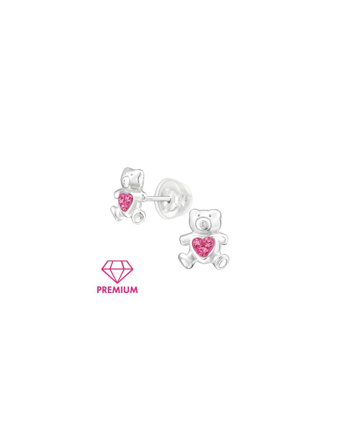 Aros para niñas Bear Rose 8 mm x 9 mm