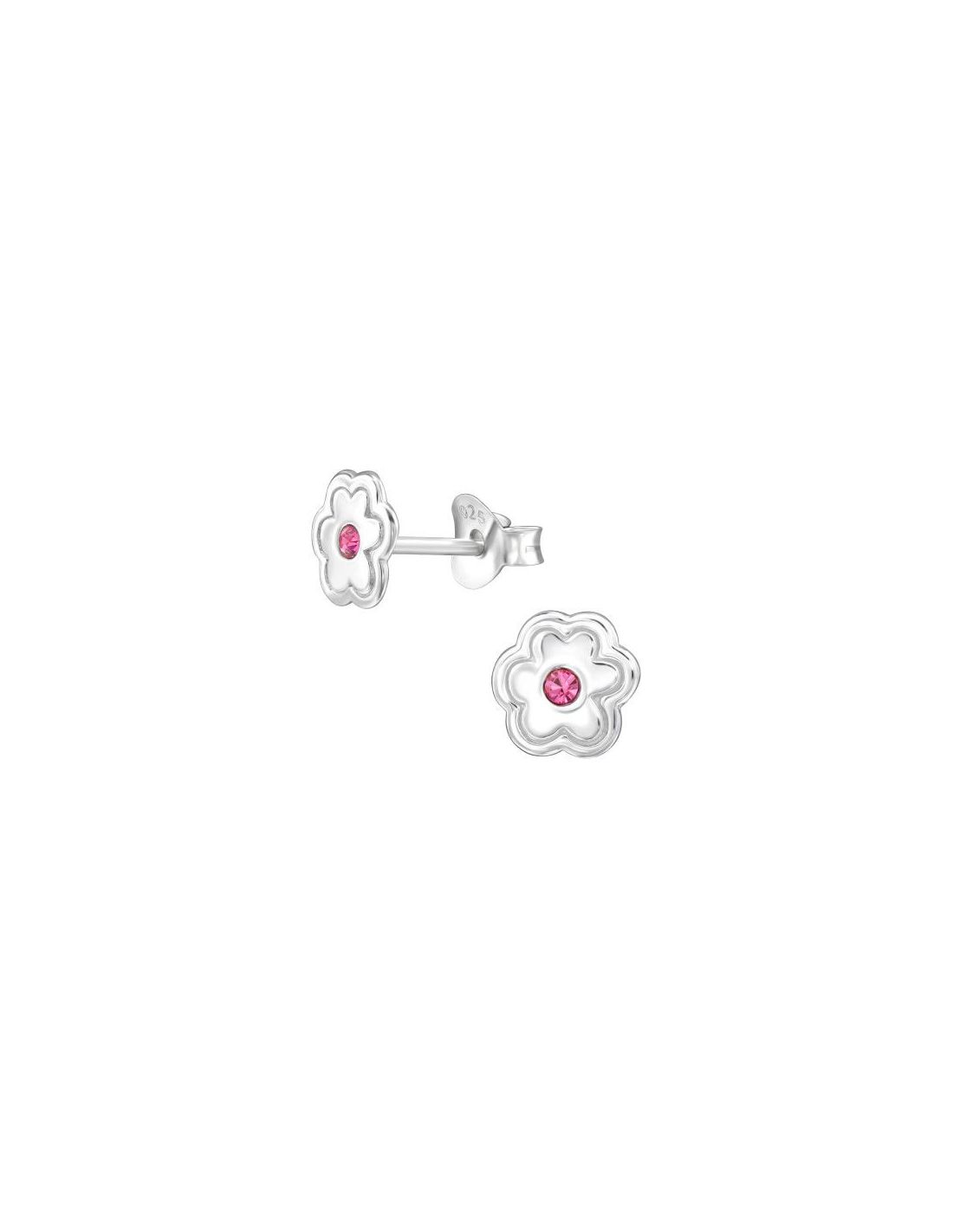 Aros para niñas 7Mm Flower Rose 7 mm...