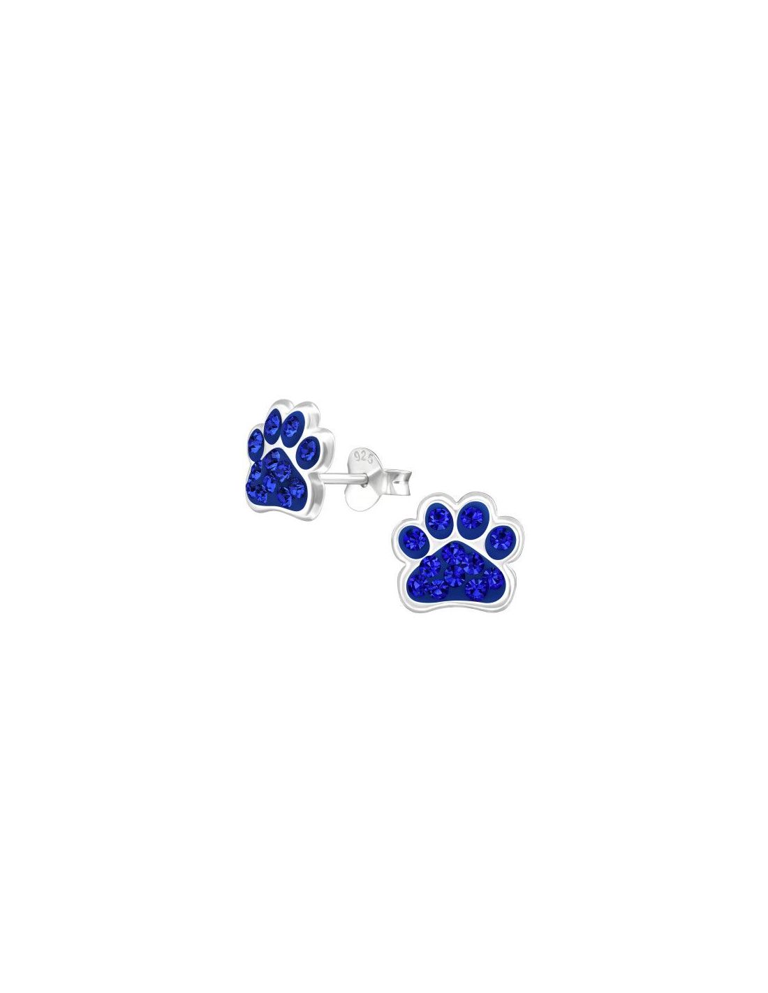 Aros para niñas Paw Print Sapphire 9...