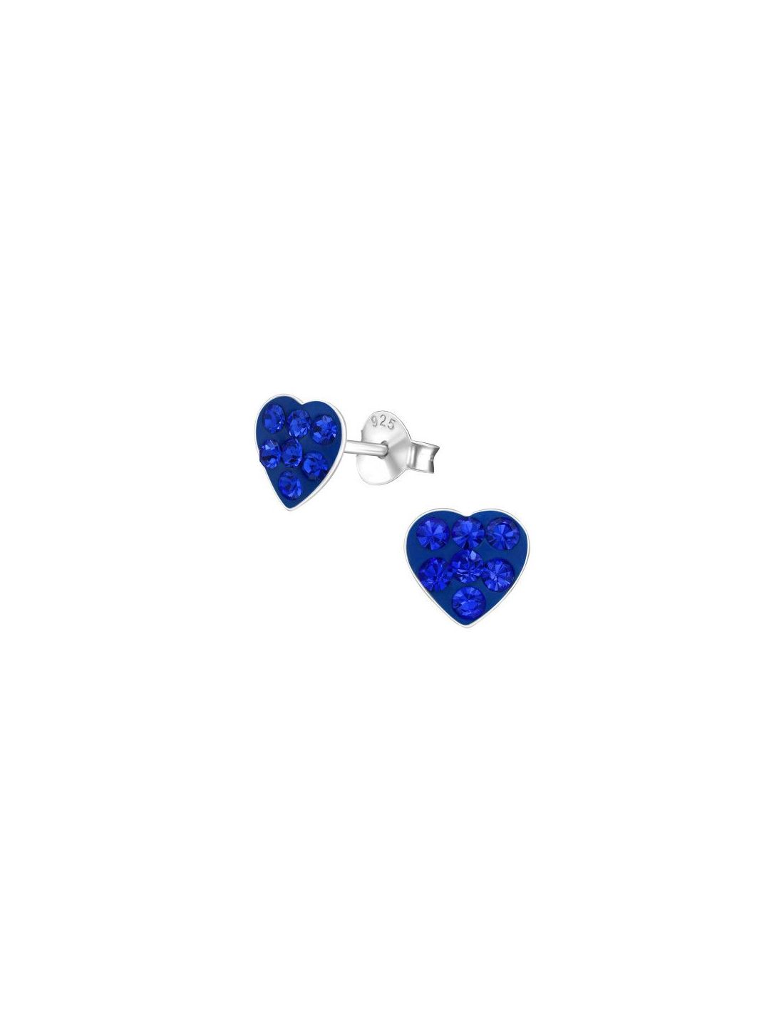 Aros para niñas Heart Sapphire 7 mm x...