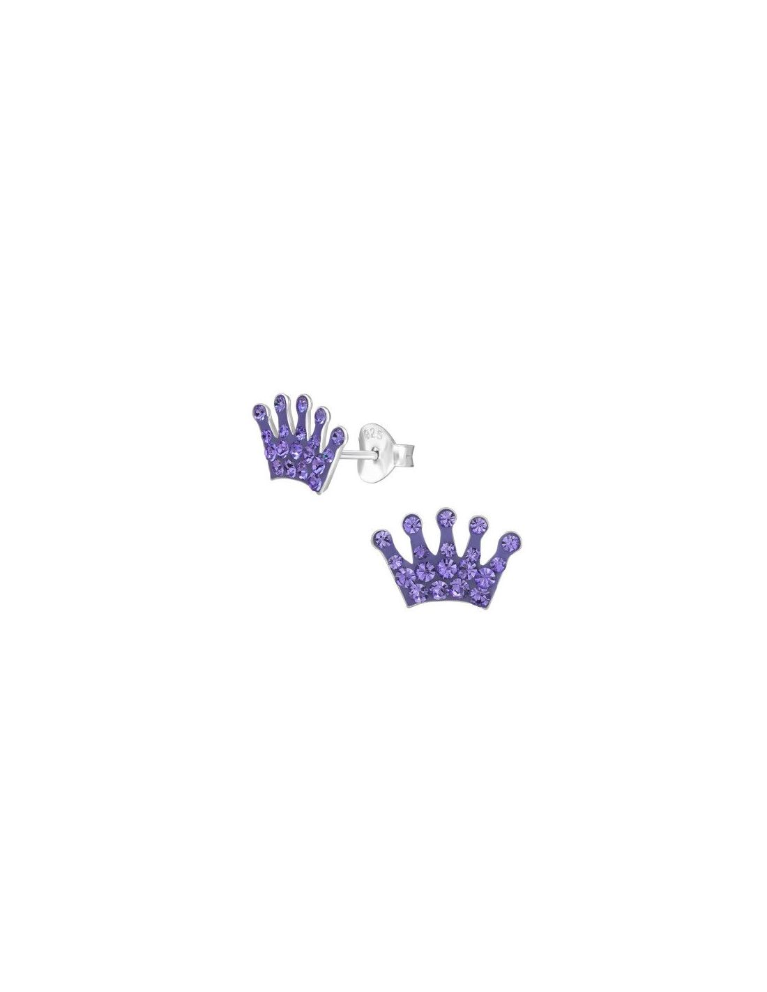 Aros para niñas Crown Tanzanite 11 mm...