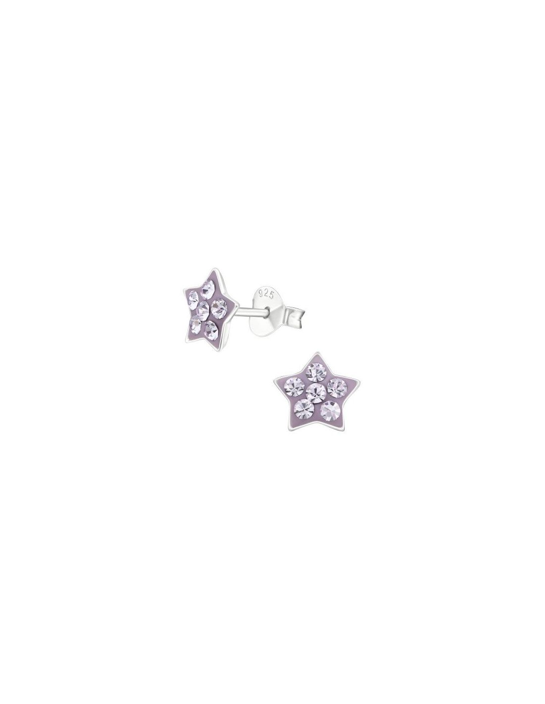 Aros para niñas Star Violet 7 mm x 7 mm